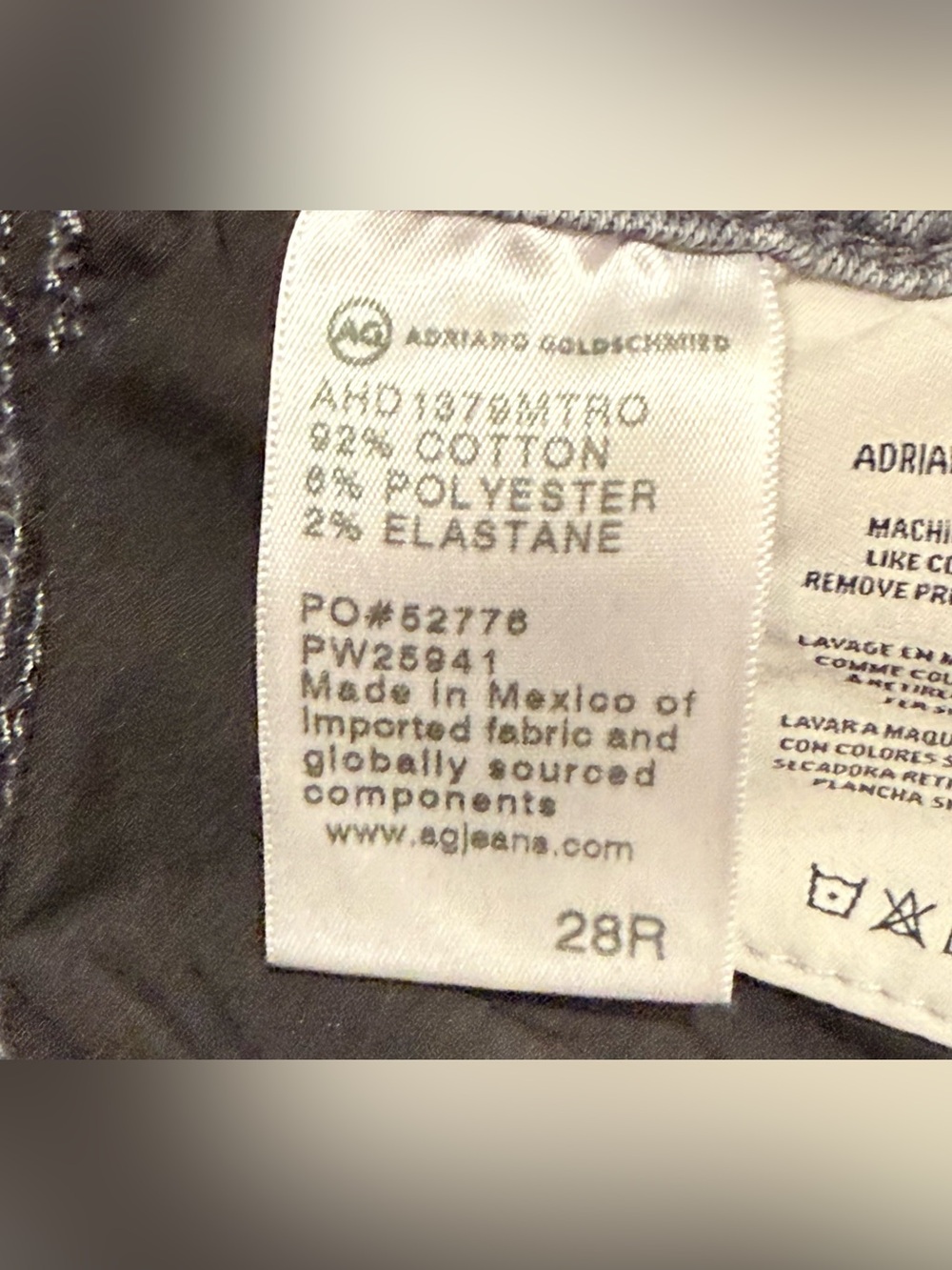 AG Farrah High Rise Skinny Jeans Metro Gray Wash Size 28R - Picture 11 of 13